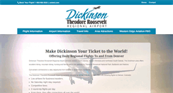 Desktop Screenshot of dickinsonairport.com