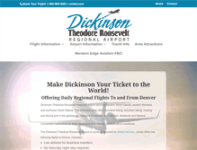 Tablet Screenshot of dickinsonairport.com